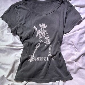 Brandy Melville Gray Nashville Long Sleeve Tee